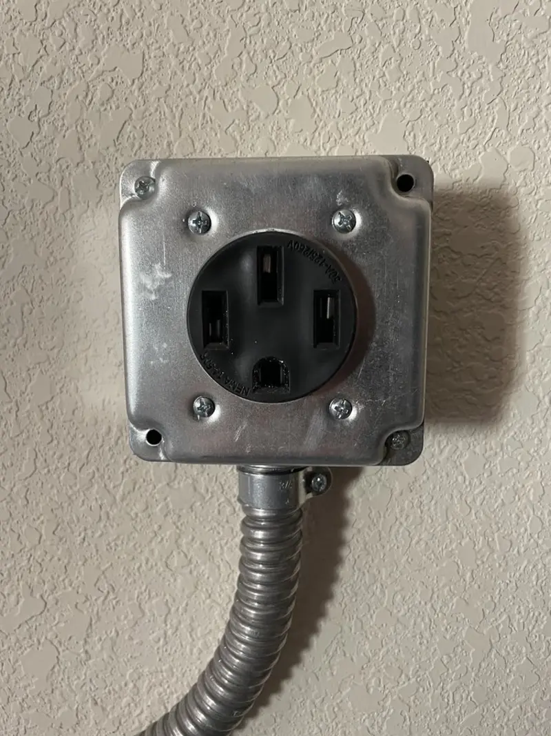 NEMA 14-50 outlet installed for Smart Home Electrical in Baldwin