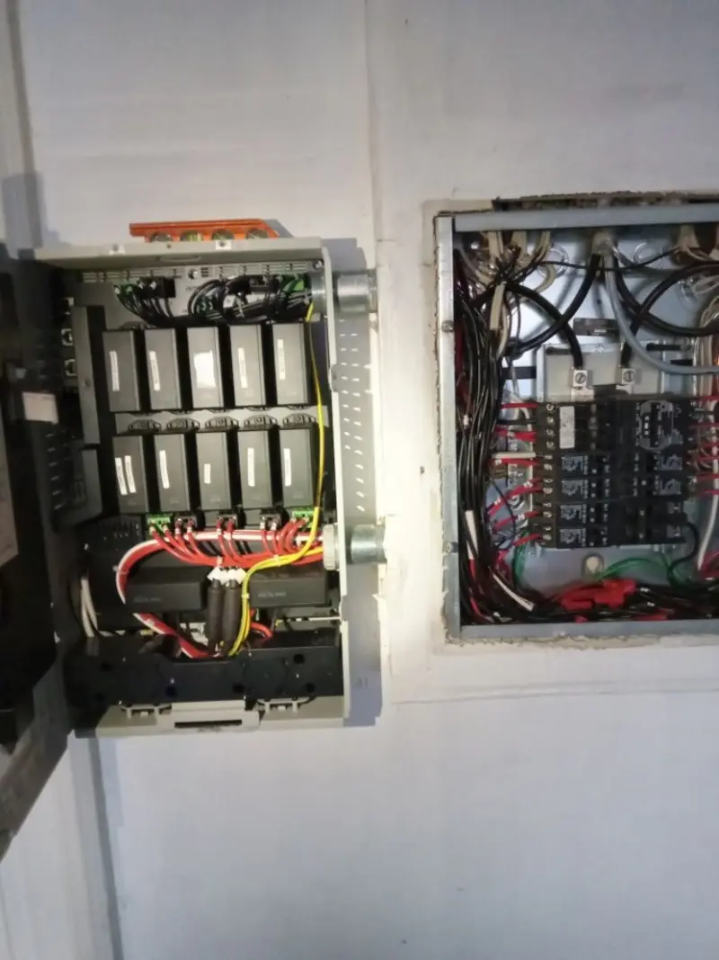 Electrical panel upgrade completed for Security Camera Wiring in Baldwin